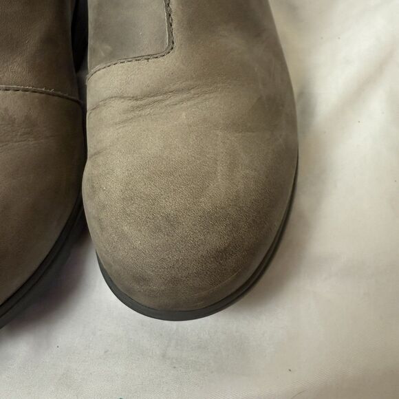 Sorel Evie II Womens Bootie Sz 9.5 Beige Leather Side Zip Waterproof Ankle Boots - Picture 4 of 10